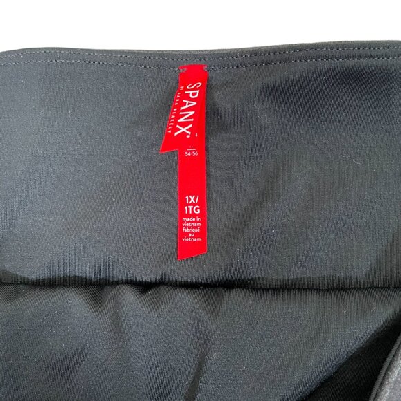 SPANX BLACK Faux Leather Leggings Size 1X - Picture 5 of 12